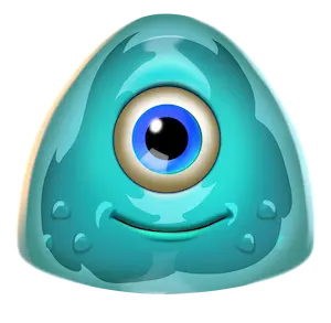 Blaues Mini-Alien